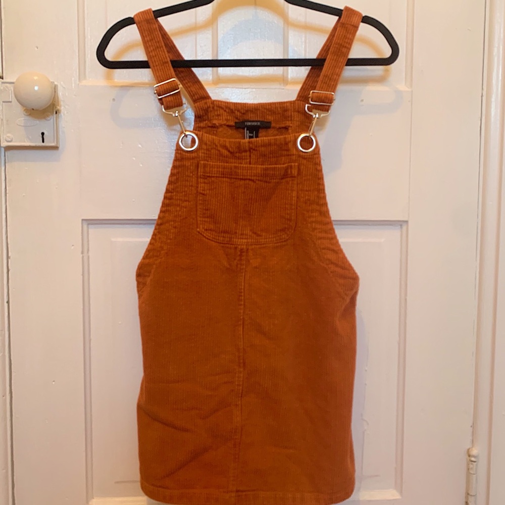 Forever 21 Orange Corduroy Dress